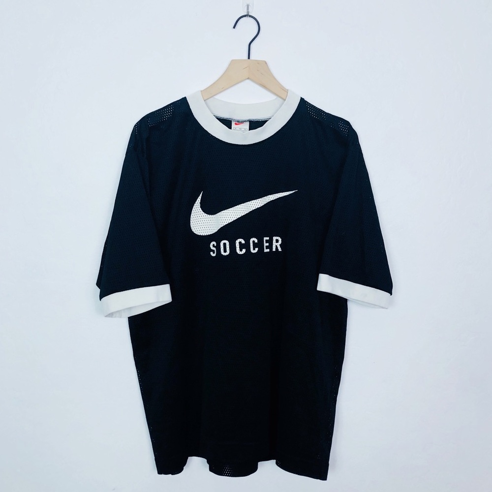 90’s Nike Soccer Vintage Mesh Ringer Tee
